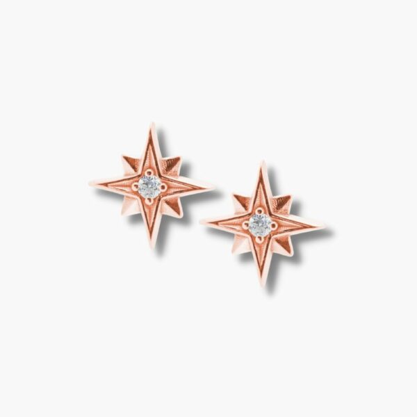 náušnice mini stella hvězdy růžové zlato