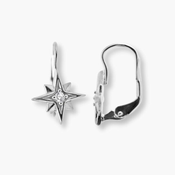 stříbrné náušnice hvězdy polárka mini stella