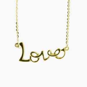 zlatý náhrdelník love láska