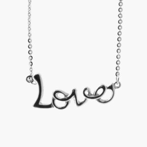 stříbrný náhrdelník love láska