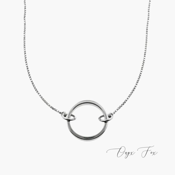 stříbrný náhrdelník karma kruh