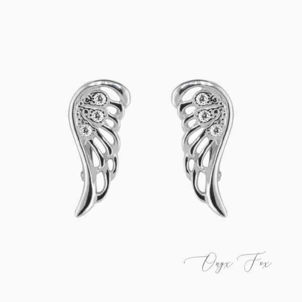 stříbrné náušnice andělská křídla