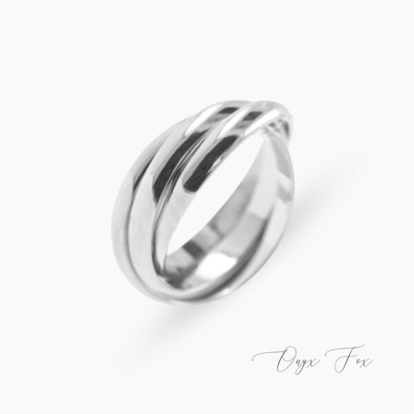 stříbrný prsten tři kruhy