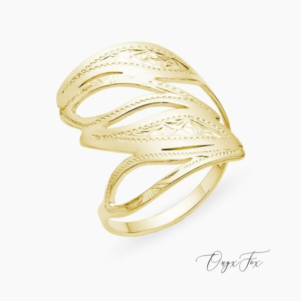 Feya zlatý prsten onyx fox z úhlu