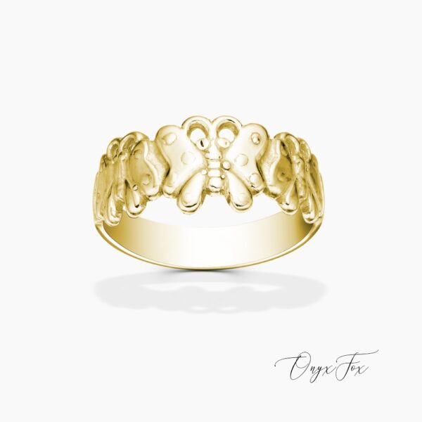 Penelope zlatý prsten s motýlky onyx fox zezhora