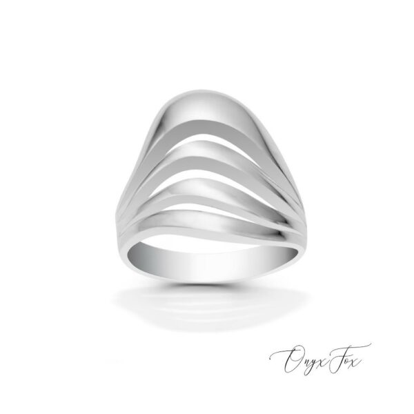 Alma stříbrný prsten šperky onyx fox zezhora