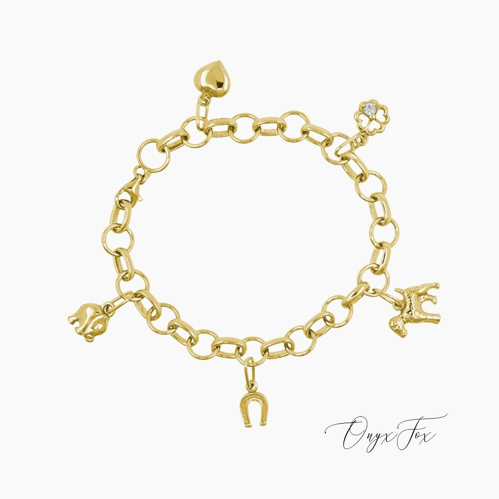 Chelsea zlatý náramek s ověsky šperky onyx fox
