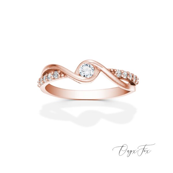 Estelle zásnubní prsten růžové zlato šperky onyx fox zezhora