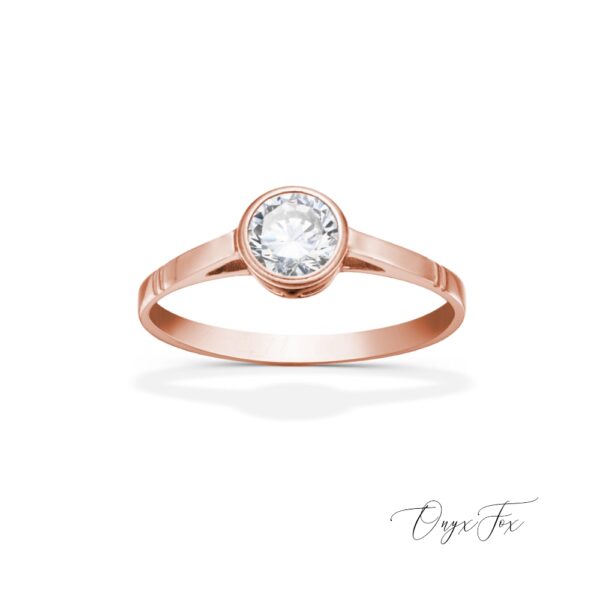 Freya zásnubní prsten růžové zlato šperky onyx fox zezhora