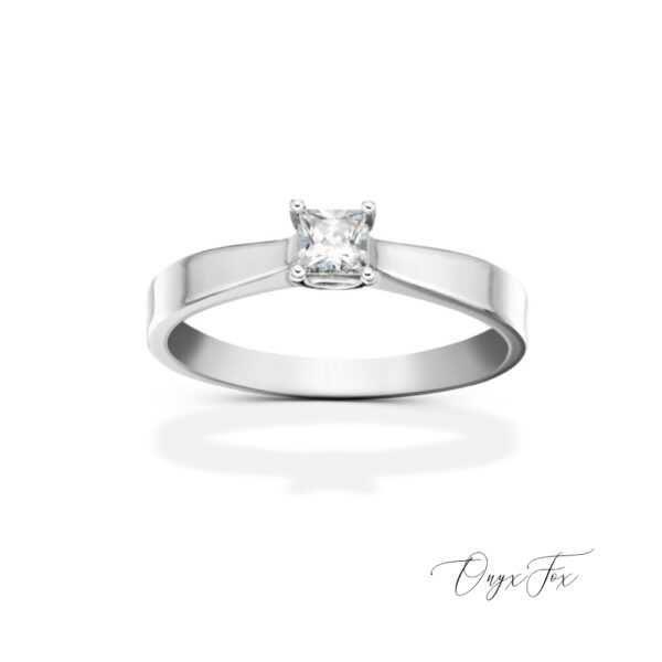 Madison stříbrný zásnubní prsten šperky onyx fox zezhora