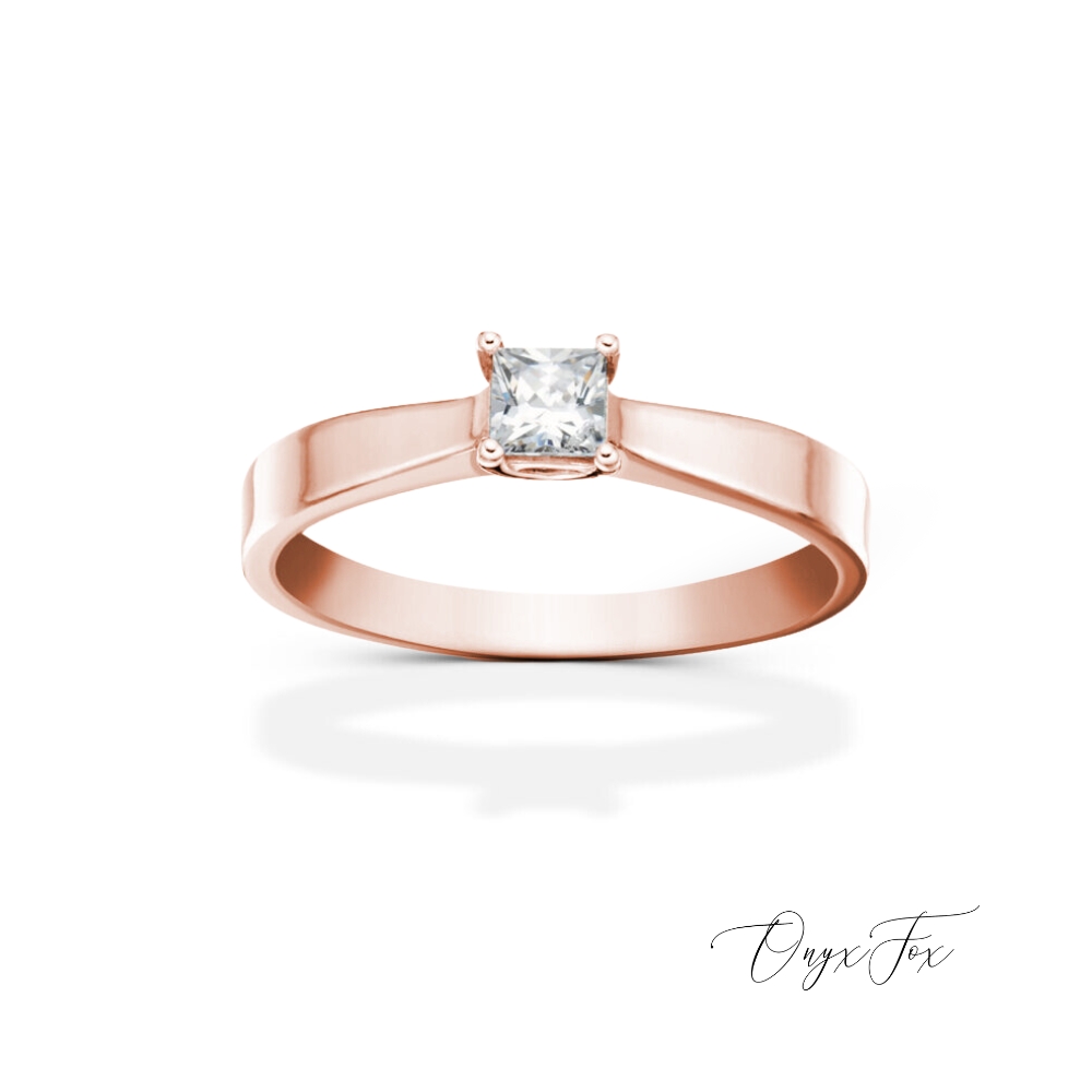 Madison zásnubní prsten růžové zlato šperky onyx fox zezhora