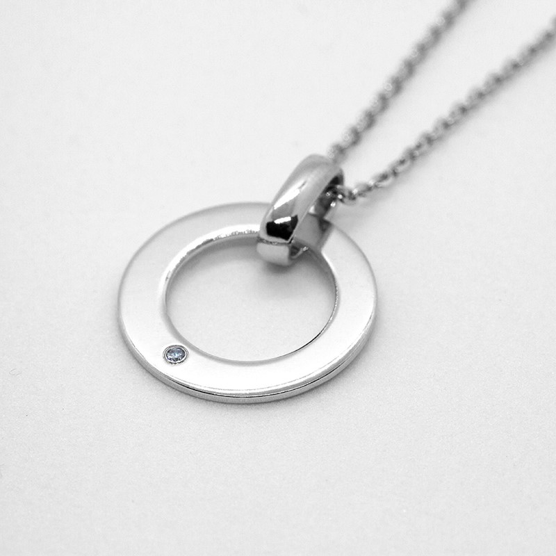 stříbrný personalizovaný náhrdelník karma s kamínkem onyx fox