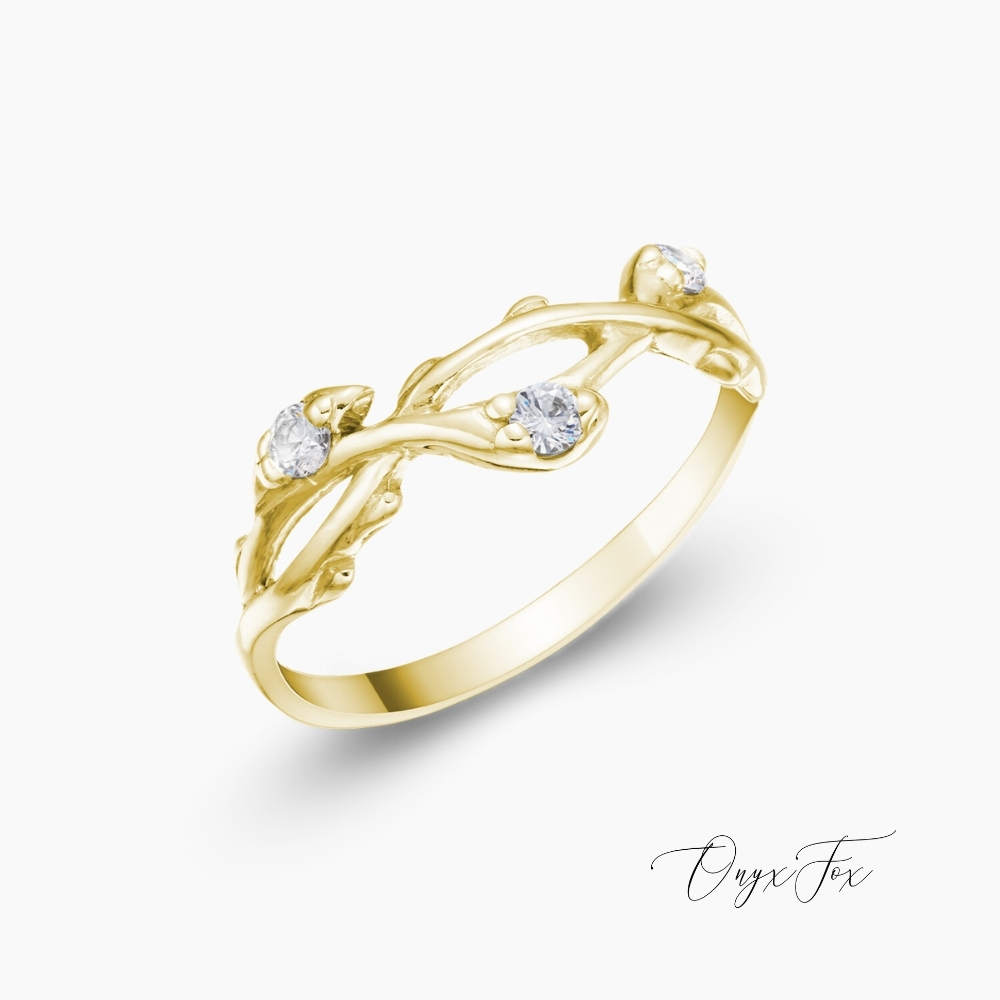 Arwen zlatý prsten onyx fox z úhlu