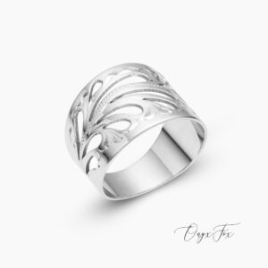 Elfie stříbrný prsten onyx fox z úhlu