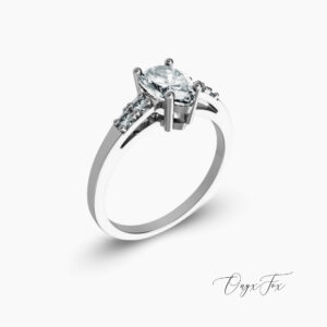 Elizabeth stříbrný prsten onyx fox z úhlu