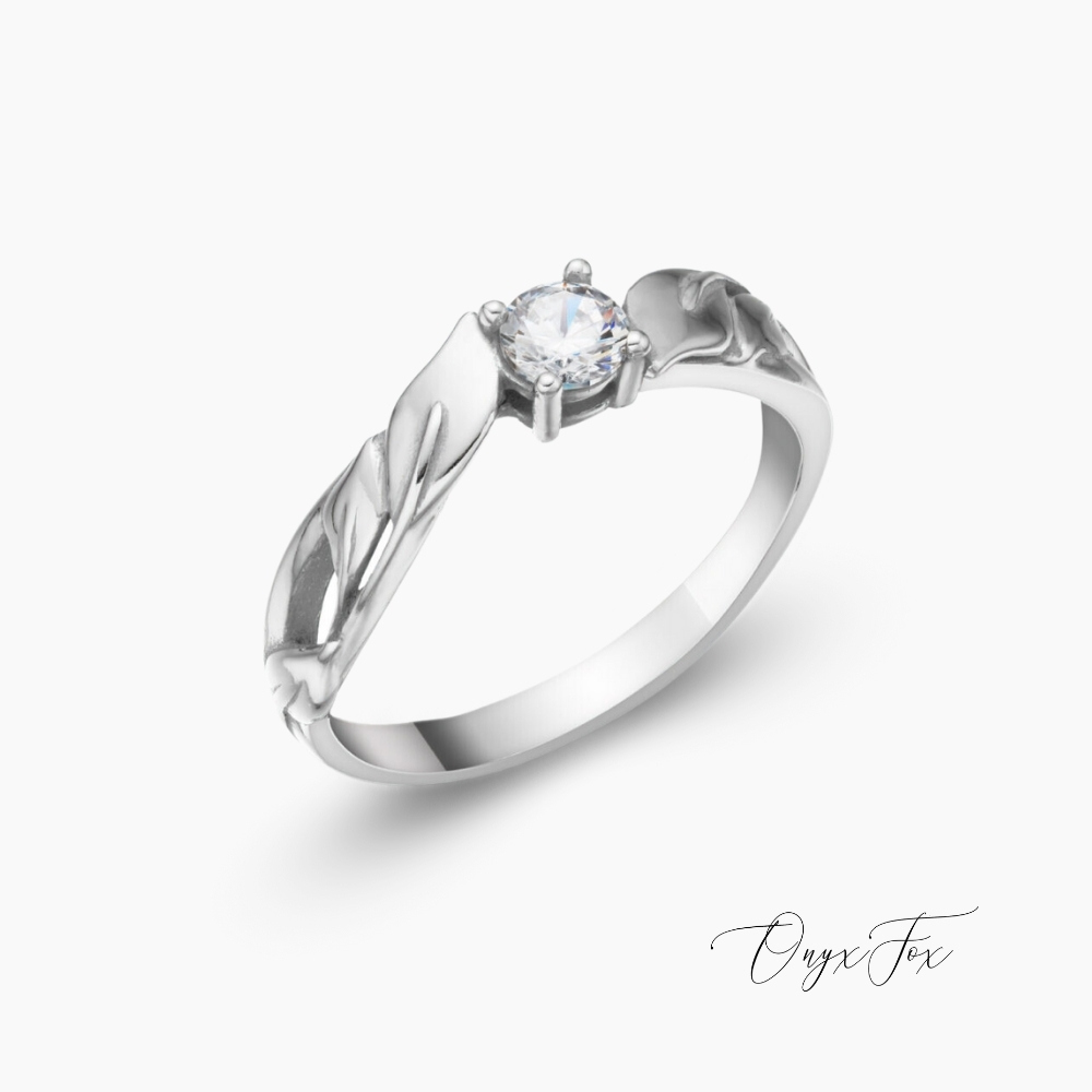 Lorien stříbrný prsten onyx fox z úhlu